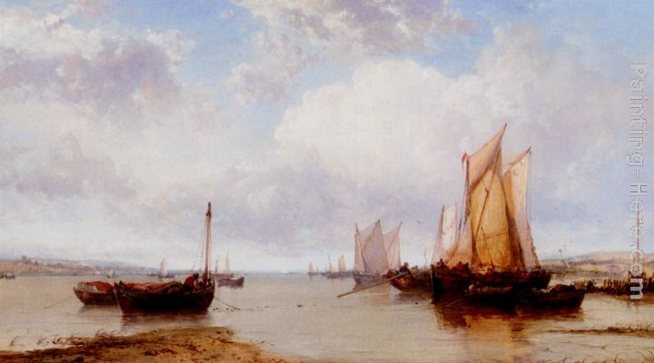 Near Cowes, Isle Of Wight painting - James Webb Near Cowes, Isle Of Wight art painting